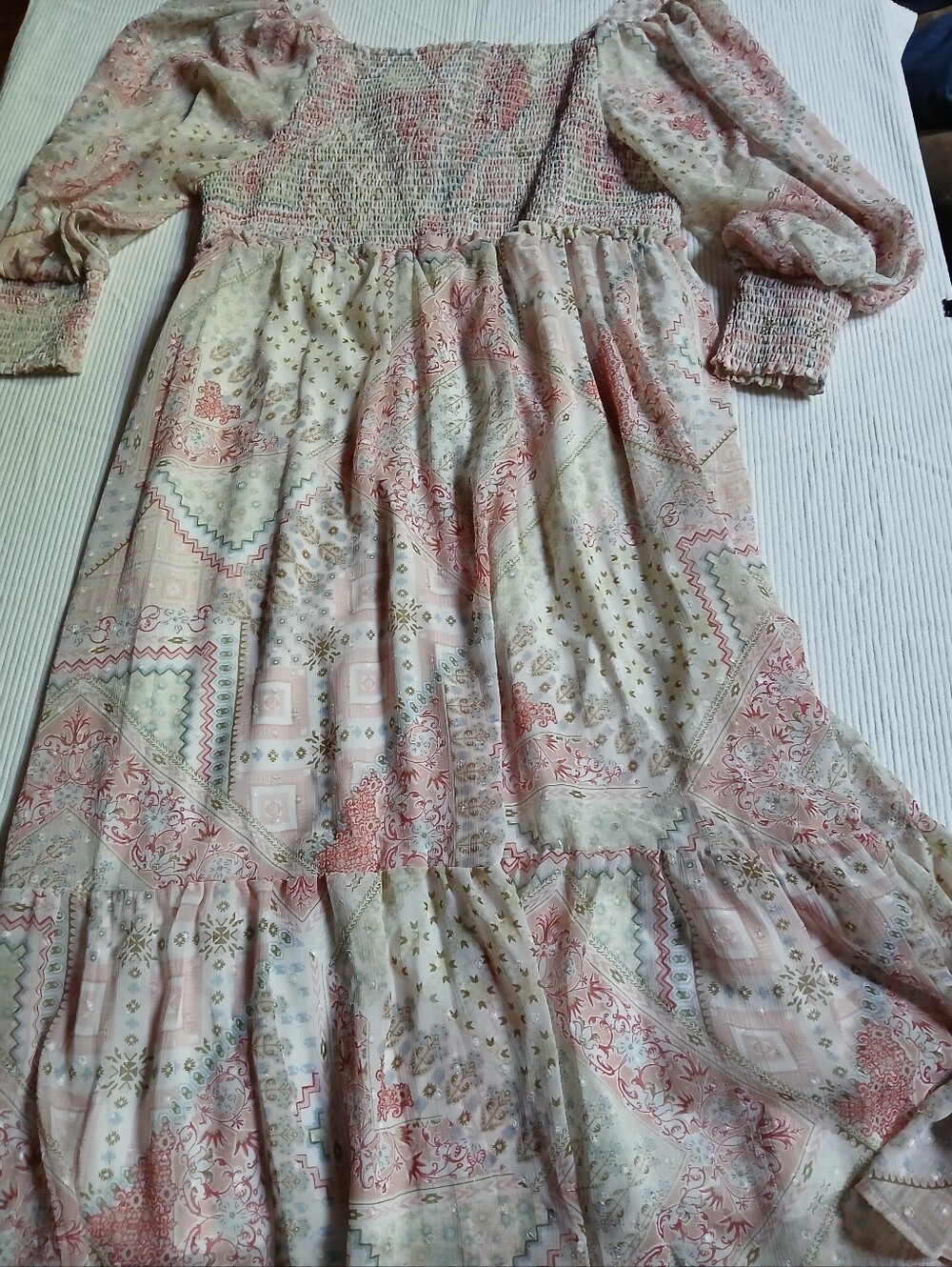 A Beautiful Soul Light Pink Flowy Dress 2X Peasant Cottage Core NWT! Reg $80